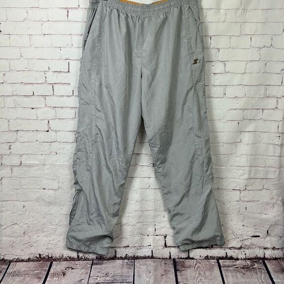 Starter Pants Mens Large 36-38 L Windbreaker Track Vintage Active Zip He… - Picture 1 of 13